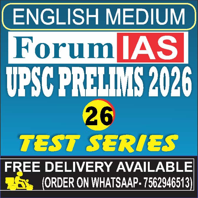 Forum IAS Test Series in English Medium for UPSC Prelims 2026 (1 to 26 ...